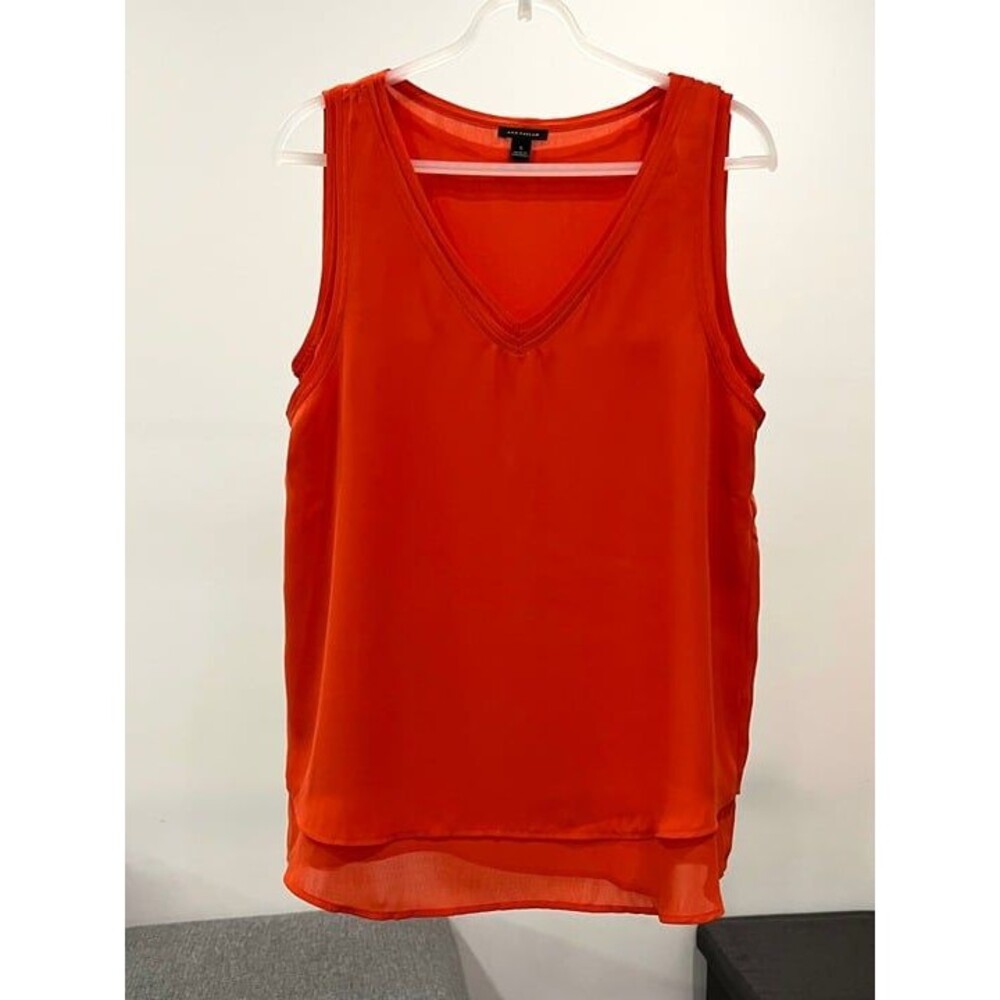 Ann Taylor Sleeveless Double Layer Top Size S